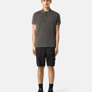 Stone Island Compass Patch Polo Shirt in Grey